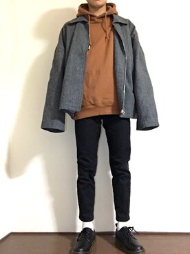 「unrelaxing（アンリラクシング）のアイテム（ブルゾン）」を使った、bun   さん（メンズ・167cm）の冬コーディネート