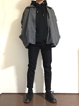 「unrelaxing（アンリラクシング）のアイテム（ブルゾン）」を使った、bun   さん（メンズ・167cm）の冬コーディネート