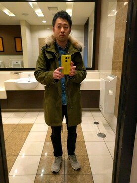 「JOURNAL STANDARD（ジャーナルスタンダード）のアイテム（モッズコート）」を使った、Takuyaさん（メンズ・161cm）の冬コーディネート