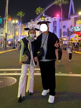 「ユニバ」｜「アイテム（ブルゾン）」を使った、kakoさん（レディース・154cm）の冬コーディネート