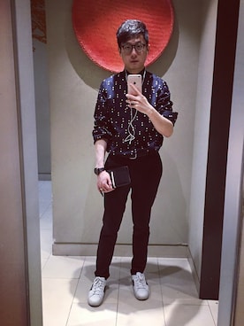 「BALLY（バリー）のアイテム（財布/小物）」を使った、茶挑kさん（メンズ・175cm）の夏コーディネート