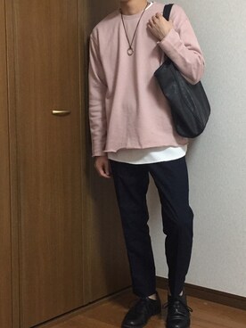 「BACK NUMBER（バックナンバー）のアイテム（スウェット）」を使った、くりさん（メンズ・166cm）の春コーディネート