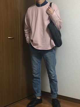 「BACK NUMBER（バックナンバー）のアイテム（スウェット）」を使った、くりさん（メンズ・166cm）の春コーディネート