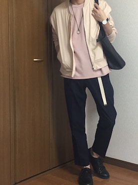 「BACK NUMBER（バックナンバー）のアイテム（スウェット）」を使った、くりさん（メンズ・166cm）の春コーディネート