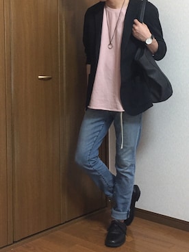 「BACK NUMBER（バックナンバー）のアイテム（スウェット）」を使った、くりさん（メンズ・166cm）の春コーディネート