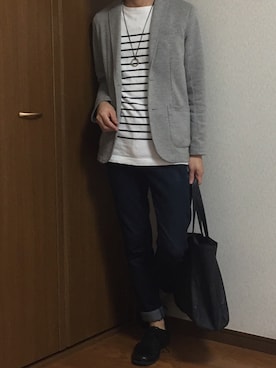 「Right-on（ライトオン）のアイテム（テーラードジャケット）」を使った、くりさん（メンズ・166cm）の春コーディネート