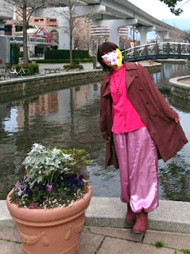 「ゆるずる」｜「アイテム（ジャケット/アウター）」を使った、いんげん。さん（レディース・160cm）の春コーディネート