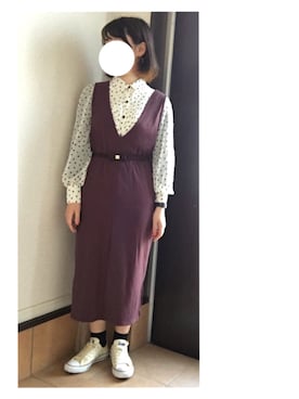「INGNI（イング）のアイテム（シャツ/ブラウス、ホワイト系）」を使った、きっちゃんさん（レディース・157cm）の春コーディネート