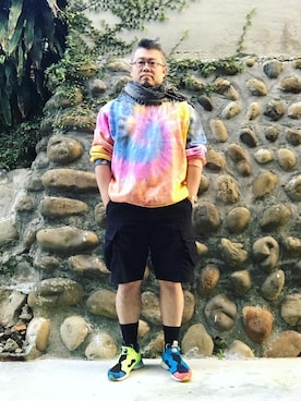 「Dickies（ディッキーズ）のアイテム（その他パンツ、ブラック系）」を使った、Bさん（メンズ・172cm）の冬コーディネート