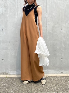 「prose verse（プロズヴェール）のアイテム（サロペット/オーバーオール）」を使った、Shiiiさん（レディース・162cm）の夏コーディネート