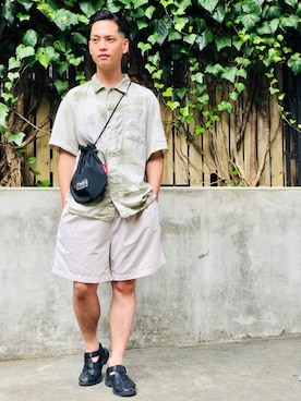 「COBRA CAPS（コブラキャップス）のアイテム（パンツ）」を使った、Yuki Mochizukiさん（メンズ・170cm）の夏コーディネート