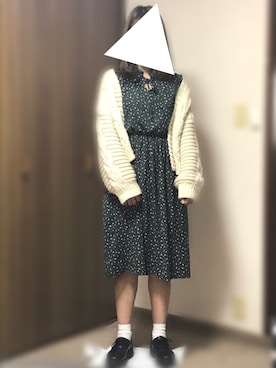 「ガラワンピース」｜h a n aさん（レディース・166cm）の春コーディネート