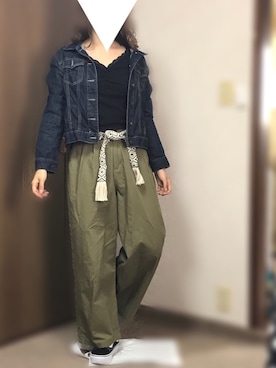 「学校こーで」｜「アイテム（ジャケット/アウター）」を使った、h a n aさん（レディース・166cm）の春コーディネート