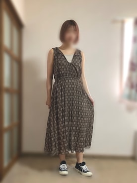 「OZOC（オゾック）のアイテム（タンクトップ）」を使った、h a n aさん（レディース・166cm）の夏コーディネート