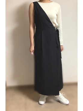 「秋のカフェオレコーデ」｜h a n aさん（レディース・166cm）の秋コーディネート