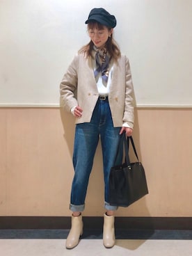 「レプシィム(LEPSIM)」｜「アイテム（キャスケット）」を使った、izuminさん（レディース・155cm）の冬コーディネート