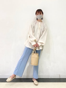 「アイテム（マスク、グレー系）」を使った、izuminさん（レディース・155cm）の冬コーディネート