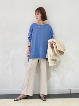 「LEPSIM（レプシィム）のアイテム（ノーカラージャケット）」を使った、izuminさん（レディース・155cm）の春コーディネート