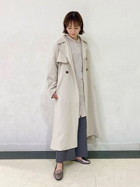 「LEPSIM（レプシィム）のアイテム（トレンチコート）」を使った、izuminさん（レディース・155cm）の春コーディネート
