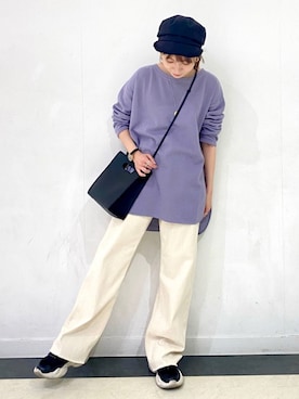 「LEPSIM（レプシィム）のアイテム（キャスケット）」を使った、izuminさん（レディース・155cm）の春コーディネート