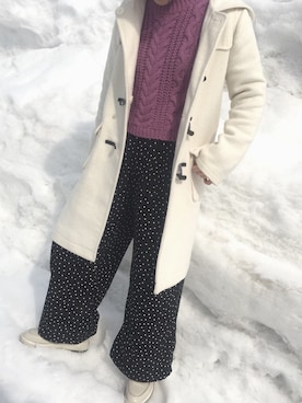 「A part by（アパートバイ）のアイテム（ダッフルコート）」を使った、_roseさん（レディース・156cm）の春コーディネート