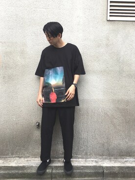 「KOMONO.（コモノ）のアイテム」を使った、HIROKI KUBOさん（メンズ・178cm）の夏コーディネート