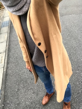 「DETAILS（ディテールズ）のアイテム（チェスターコート）」を使った、Fuyuki Ueharaさん（メンズ・175cm）の冬コーディネート