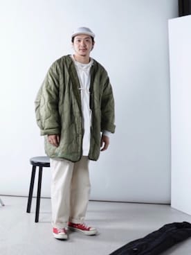 「ROTHCO（ロスコ）のアイテム（キャップ）」を使った、くりっとさん（メンズ・164cm）の秋コーディネート
