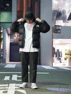 「ROTHCO（ロスコ）のアイテム（キャップ）」を使った、くりっとさん（メンズ・164cm）の冬コーディネート