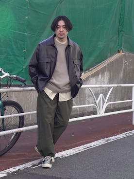 「INTER FACTORY（インターファクトリー）のアイテム（その他アウター）」を使った、くりっとさん（メンズ・164cm）の冬コーディネート