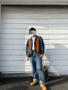 「ベストコーデ」｜「アイテム（デニムジャケット）」を使った、reee517さん（メンズ・170cm）の春コーディネート