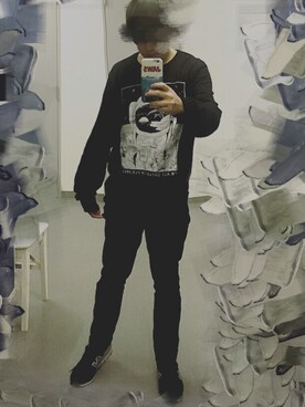 「PULL&BEAR（プルアンドベア）のアイテム（スウェット）」を使った、紺ノ碧さん（メンズ・166cm）の春コーディネート