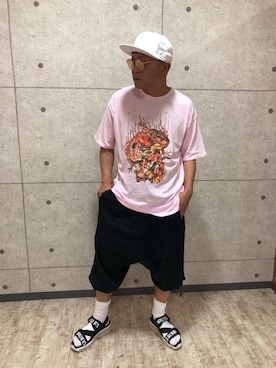 「1PIU1UGUALE3  RELAX （ウノピゥウノウグァーレトレ リラックス）のアイテム（シューズ）」を使った、ホムラさん（メンズ・172cm）の夏コーディネート