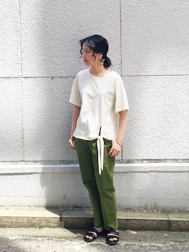 「アイテム（ブレスレット）」を使った、MAKORIさん（レディース・159cm・30代）の夏コーディネート