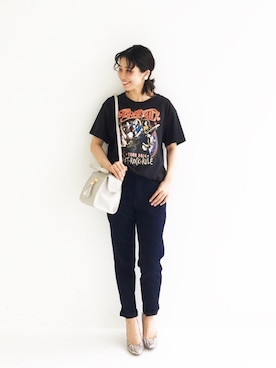 「アイテム（バレッタ/ヘアクリップ）」を使った、MAKORIさん（レディース・159cm）の夏コーディネート