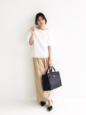 「きれいめコーディネート」｜MAKORIさん（レディース・159cm）の夏コーディネート