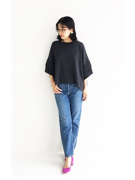 「haco!（ハコ）のアイテム（パンツ）」を使った、MAKORIさん（レディース・159cm）の夏コーディネート