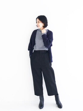 「haco!（ハコ）のアイテム（ブーツ）」を使った、MAKORIさん（レディース・159cm）の冬コーディネート