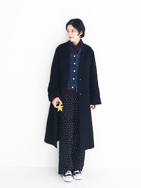 「haco!（ハコ）のアイテム（ジャケット/アウター）」を使った、MAKORIさん（レディース・159cm）の冬コーディネート