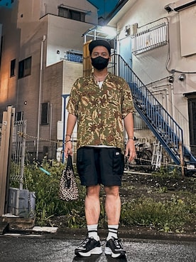 「ABU GARCIA（アブ・ガルシア）のアイテム（パンツ）」を使った、Satoshi Mayerさん（メンズ・168cm）の秋コーディネート