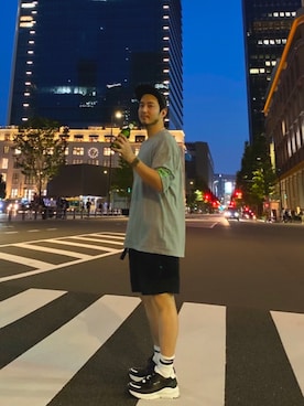 「ABU GARCIA（アブ・ガルシア）のアイテム（パンツ）」を使った、Satoshi Mayerさん（メンズ・168cm）の秋コーディネート
