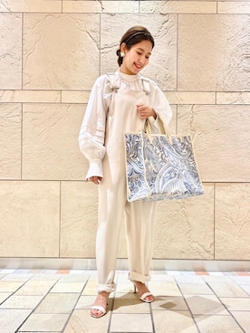 「UNITED ARROWS（ユナイテッドアローズ）のアイテム（オールインワン・サロペット）」を使った、新垣　茜さん（レディース・152cm）の春コーディネート