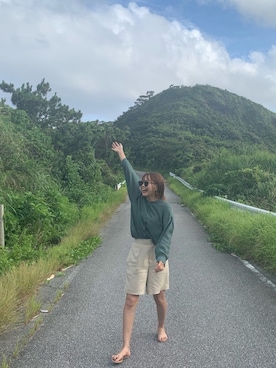 「ラフコーデ」｜「アイテム（ビーチサンダル）」を使った、れ み れ みさん（レディース・158cm）の夏コーディネート