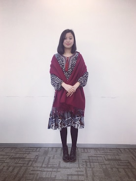 「LILY BROWN（リリーブラウン）のアイテム（ステンカラーコート）」を使った、Danazddさん（レディース・166cm）の冬コーディネート