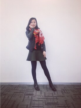 「ONLY（オンリー）のアイテム（ブルゾン）」を使った、Danazddさん（レディース・166cm）の冬コーディネート