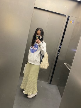 「H&M（エイチ・アンド・エム）のアイテム（パーカー）」を使った、Sakurako Tonegawaさん（レディース・157cm）の春コーディネート