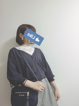 「one after another NICE CLAUP（ワンアフターアナザーナイスクラップ）のアイテム（アクセサリー）」を使った、Rikuさん（レディース・159cm）の夏コーディネート