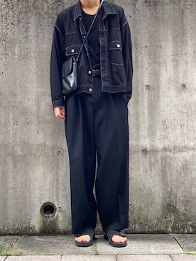 「MANEBU（マネブ）のアイテム（サンダル）」を使った、kenさん（メンズ・179cm）の春コーディネート