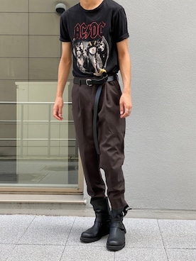 「Yohji Yamamoto（ヨウジヤマモト）のアイテム（ブーツ）」を使った、kenさん（メンズ・179cm）の秋コーディネート