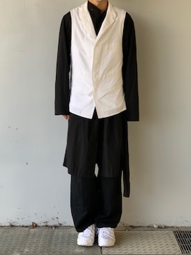 「Yohji Yamamoto（ヨウジヤマモト）のアイテム（テーラードジャケット）」を使った、kenさん（メンズ・179cm）の冬コーディネート